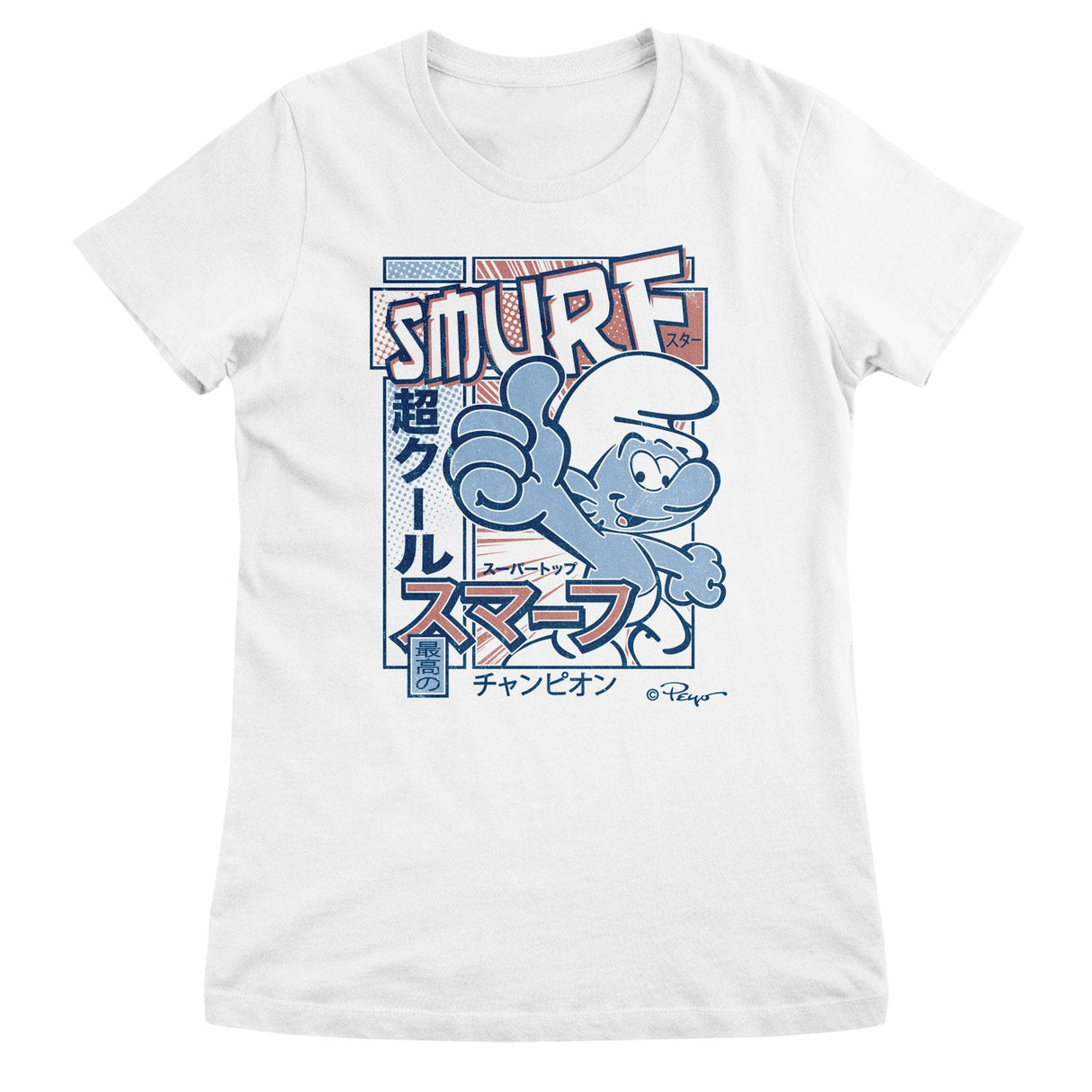 The Smurfs Japanese Poster Girly Tee