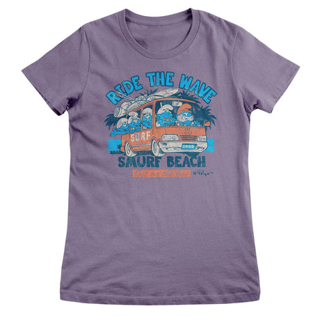 Ride The Wave - Smurf Beach Girly Tee