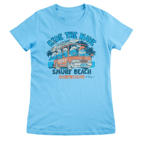 Ride The Wave - Smurf Beach Girly Tee