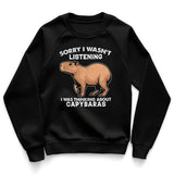 I Was Thinking About Capybaras Kids Sweatshirt