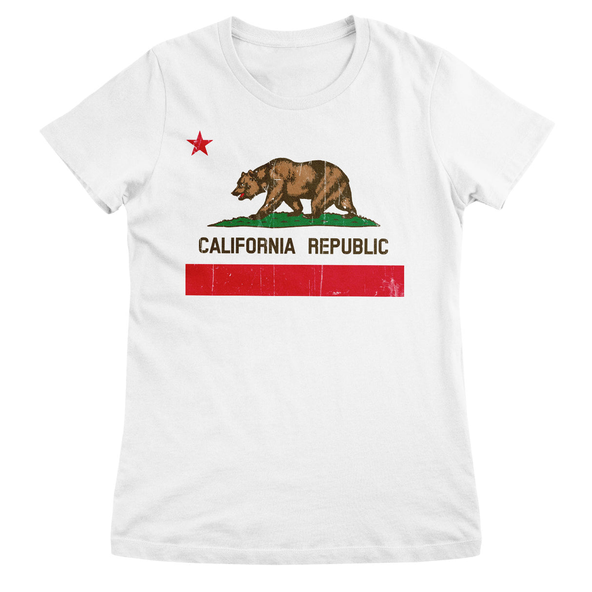 California Republic Flag Girly Tee