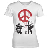 Soldiers Painting CND Sign Girly Tee