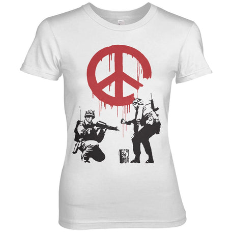 Soldiers Painting CND Sign Girly Tee