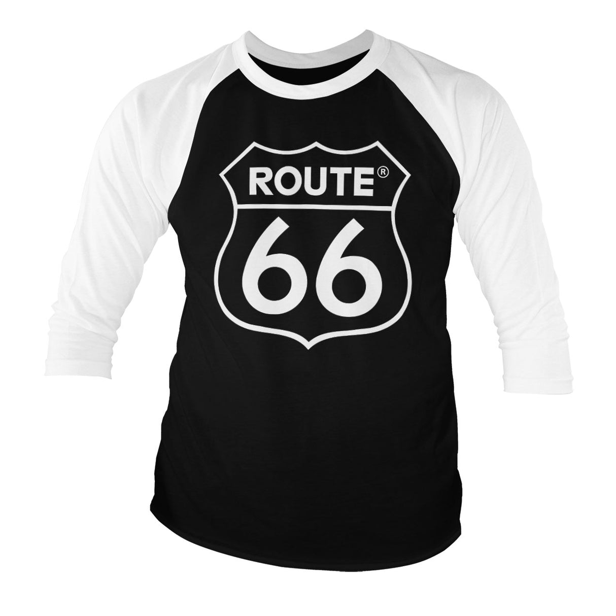 Route 66 Logo Baseball 3/4 Sleeve Tee