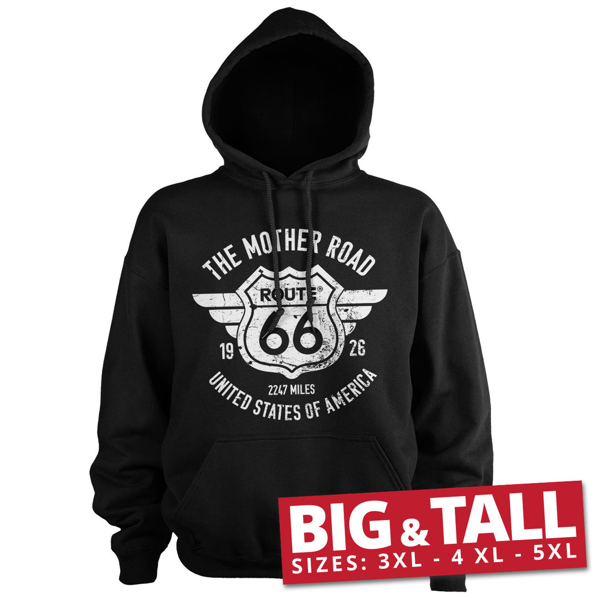 Route 66 - The Mother Road Big & Tall Hoodie