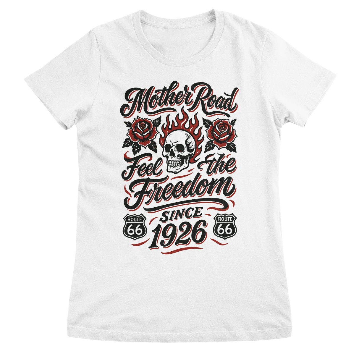 Route 66 Freedom Roses Girly Tee
