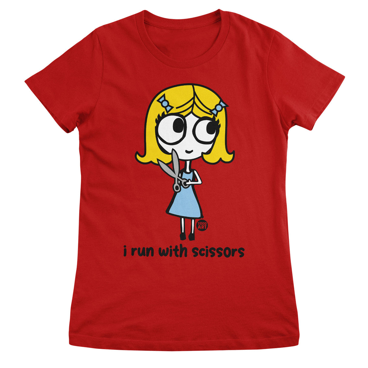 I Run With Scissors - ToddArt Girly Tee