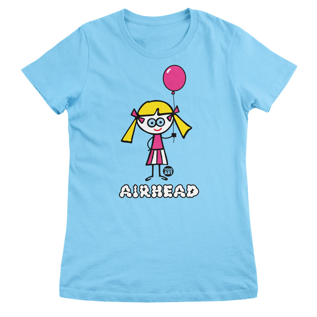 Dum Blond - AIRHEAD - ToddArt Girly Tee