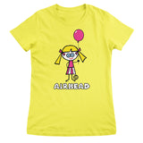 Dum Blond - AIRHEAD - ToddArt Girly Tee