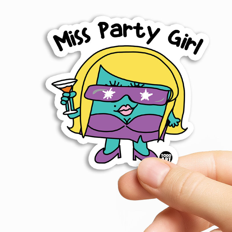 Miss Party Girl Sticker