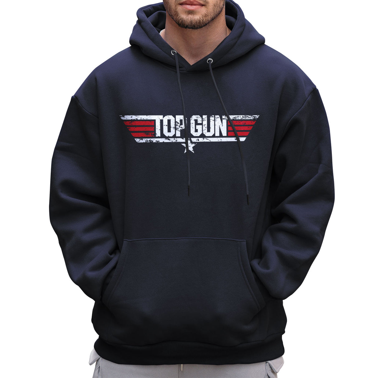 Top Gun Distressed Logo Hoodie