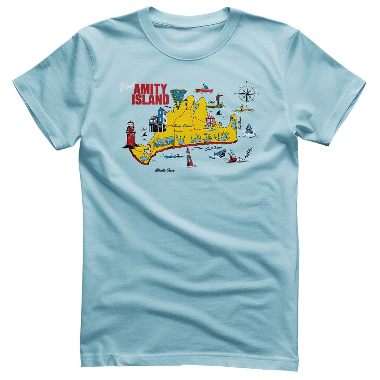 Amity Island Map T-Shirt
