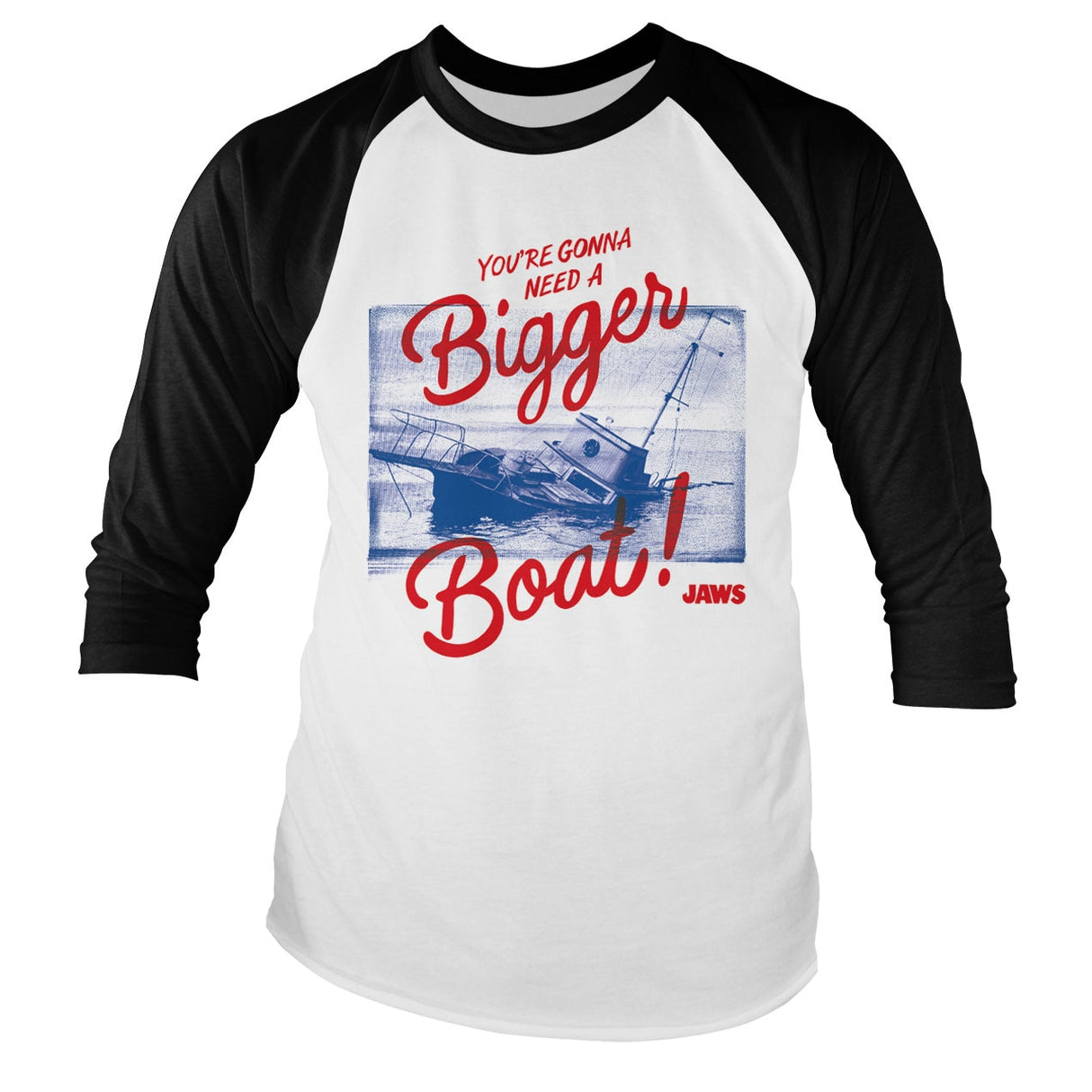 Jaws - You're Gonna Need A Bigger Boat Baseball Long Sleeve Tee