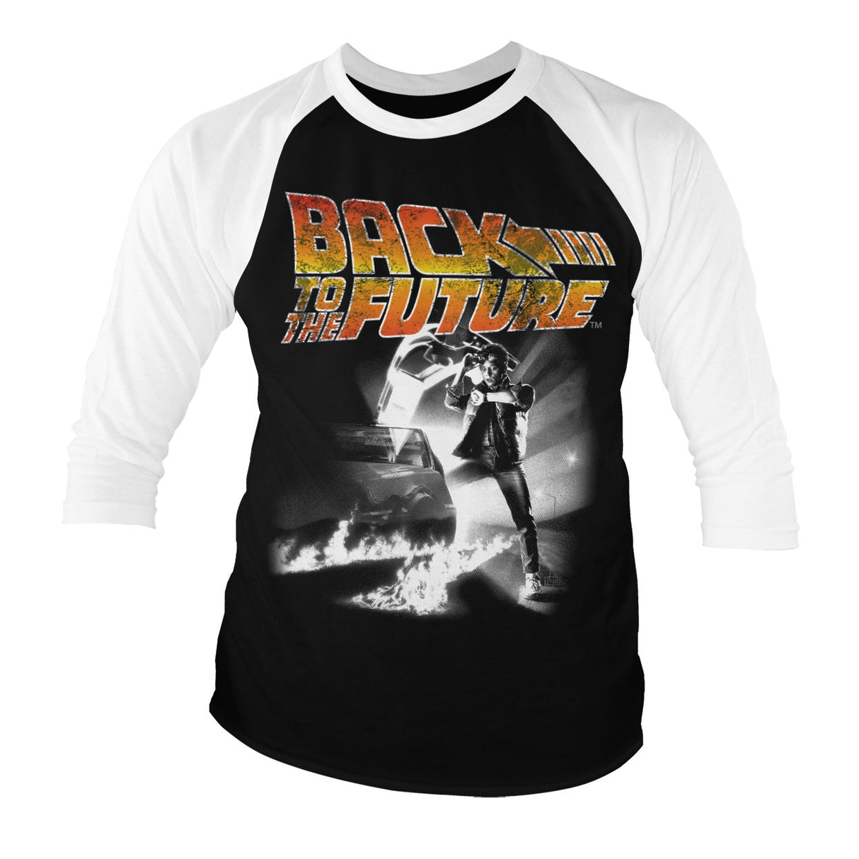 Back To The Future Poster Baseball 3/4 Sleeve Tee