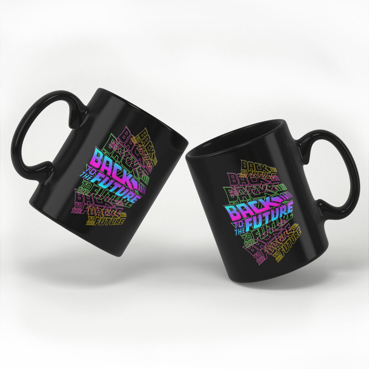 Back To The Future Neon Logos Mug