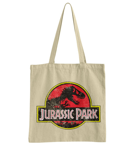 Jurassic Park Distressed Logo Tote Bag