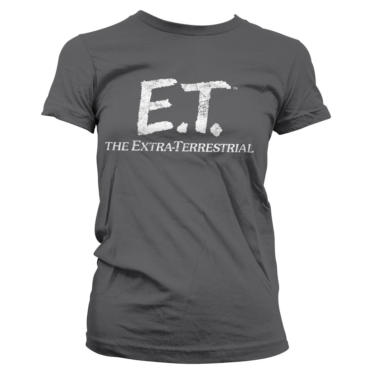 E.T. Extra-Terrestrial Distressed Logo Girly Tee