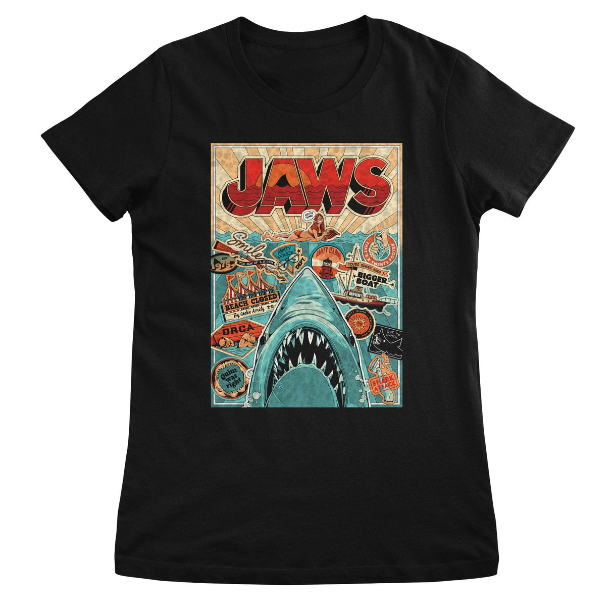Jaws Water Poster Girly Tee