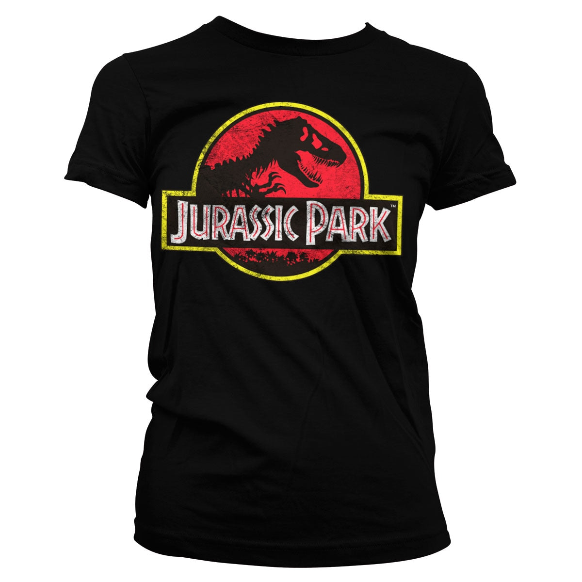 Jurassic Park Distressed Logo Girly Tee