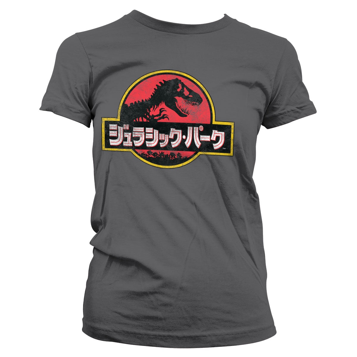 Jurassic Park - Japanese Distressed Logo Girly Tee