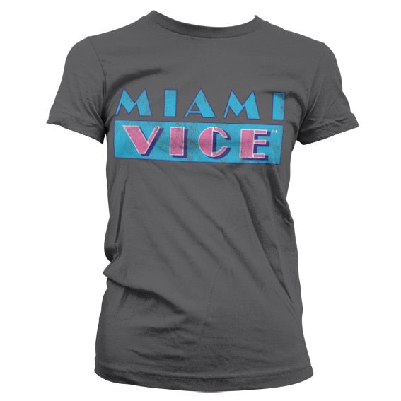 Miami Vice Distressed Logo Girly T-Shirt