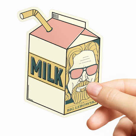 The Dude Milk Package Sticker