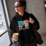 MTV Distressed USA-Flag Girls Hoodie