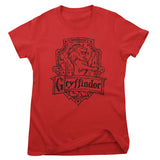 Harry Potter Gryffindor Washed Crest Girly Tee