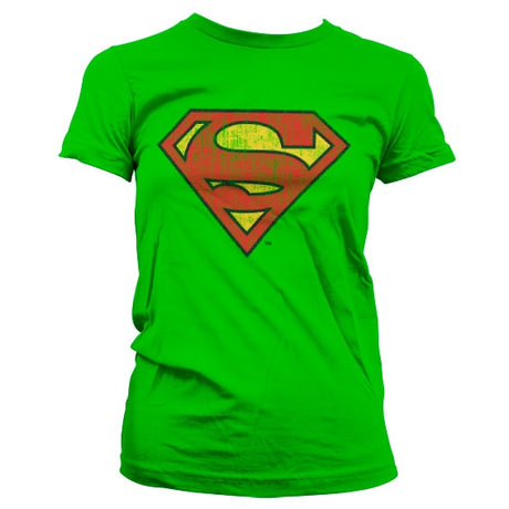 Superman Washed Shield Girly T-Shirt