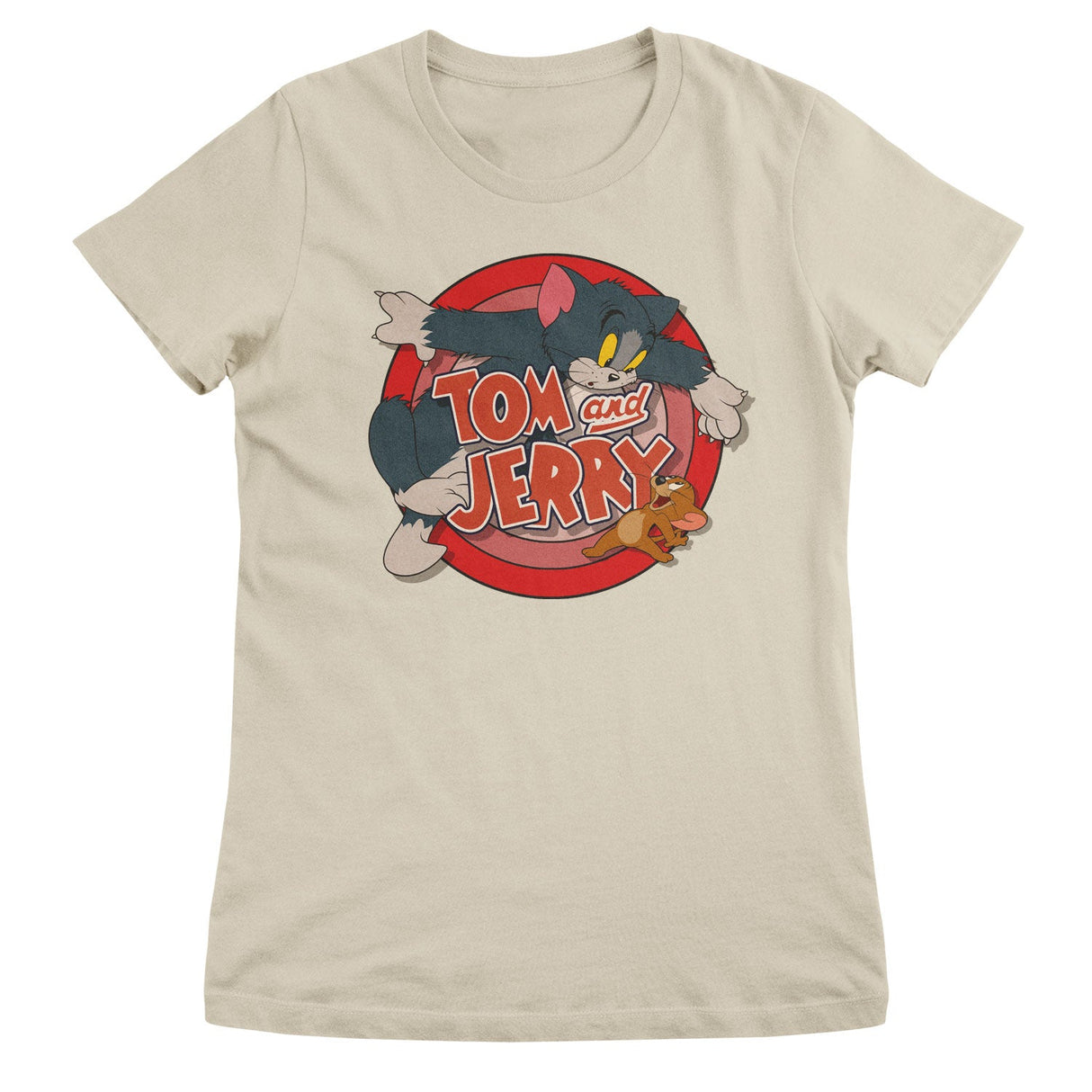 Tom & Jerry - Retro Logo Girly Tee