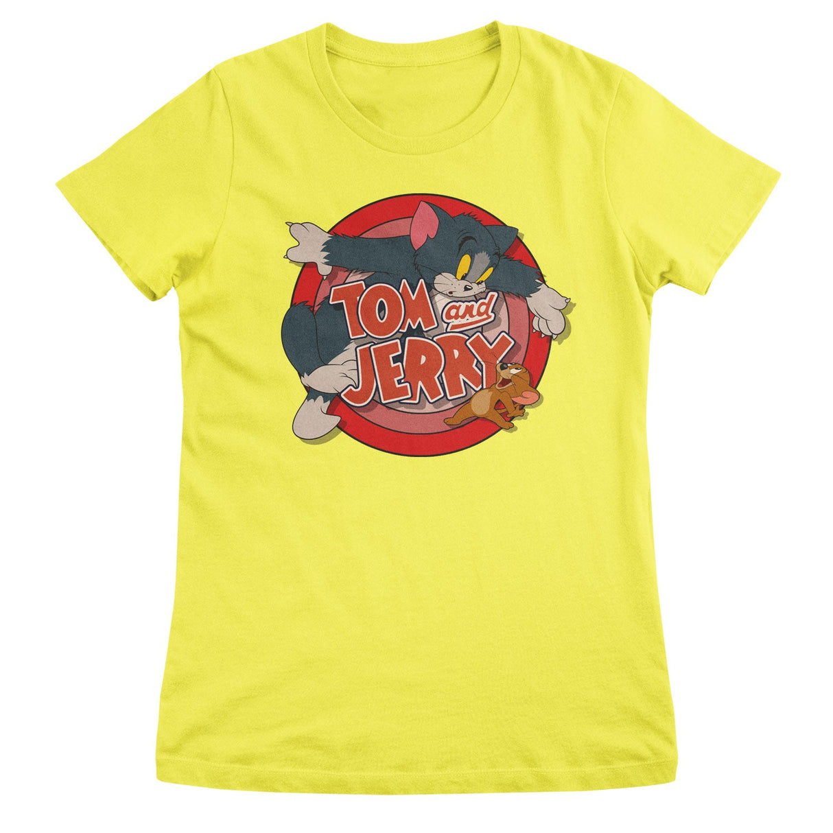 Tom & Jerry - Retro Logo Girly Tee